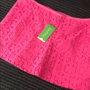 NWT Lilly Pulitzer Tate Skirt Fiesta Pink Size 2